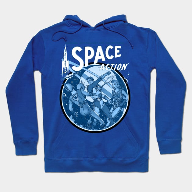 Sci Fi Space Action Adventures Hoodie by Joaddo